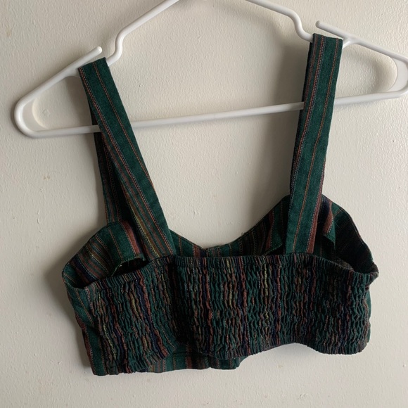 Cute green striped bralette/crop - Picture 3 of 4